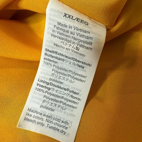 J Crew Smocked Waist Ruffle Sleeveless Maxi Flowy Orange Sunset Floral XXL NWOT - Picture 13 of 16